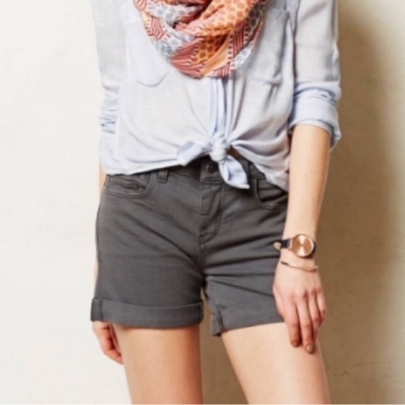 :Price Firm: Anthropologie Pilcro Stet Charcoal Jean Shorts - Picture 6 of 6